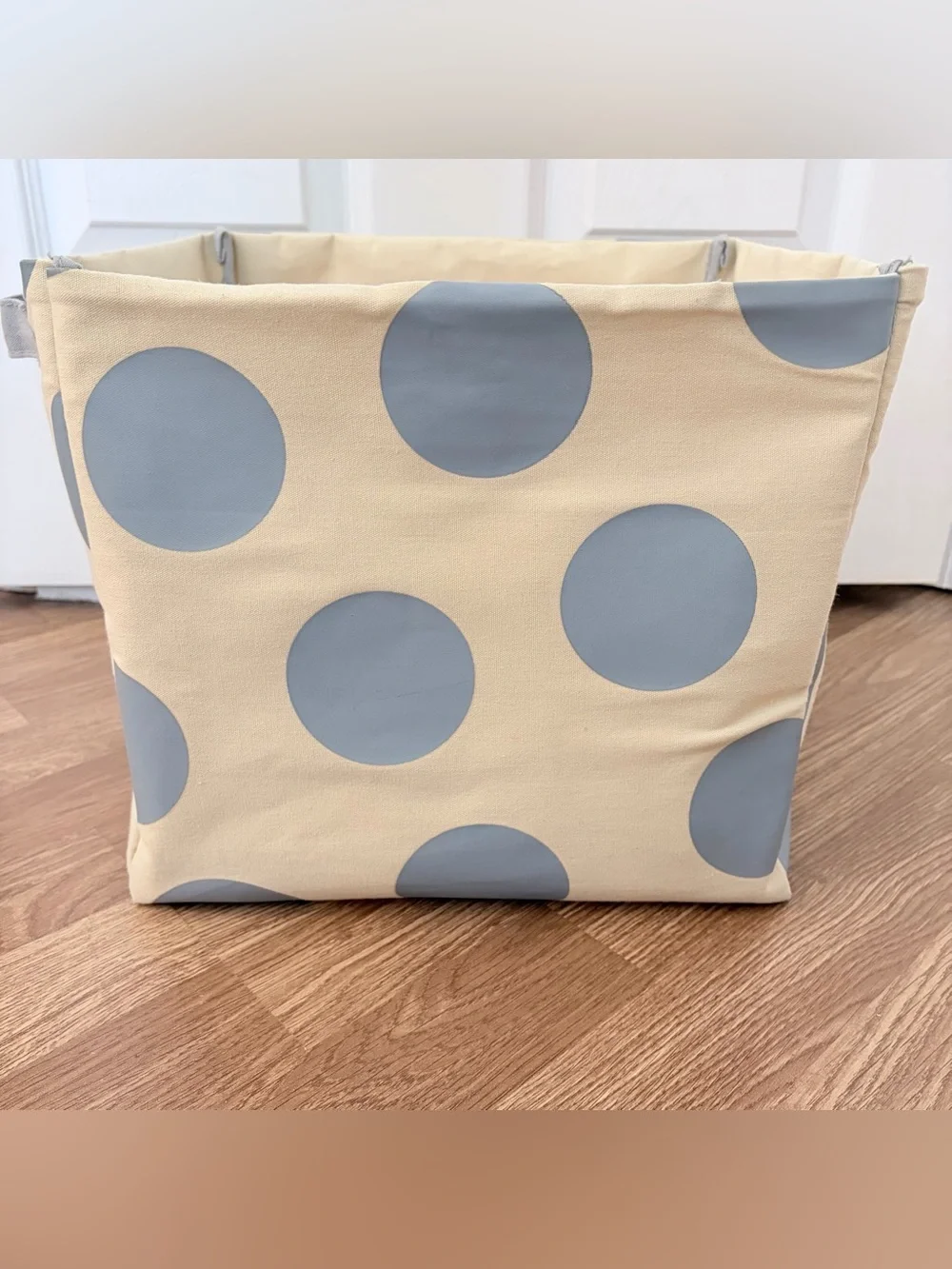 Land of Nod Polka Dot Fabric Storage Cube